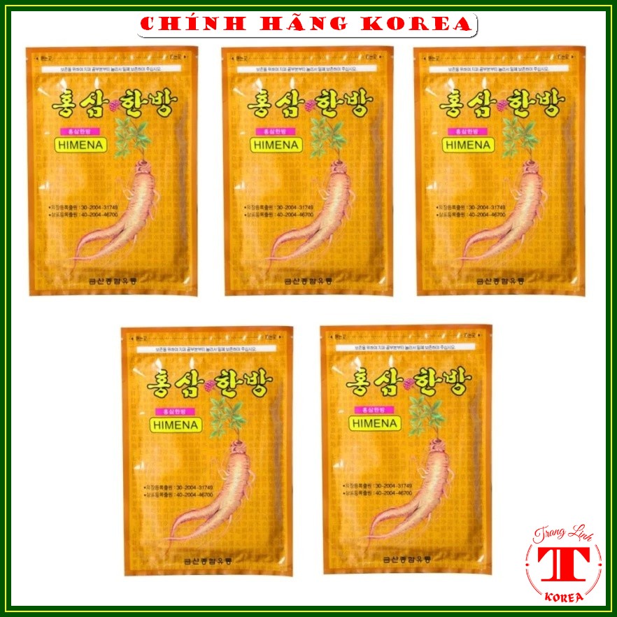 [Combo 5 gói] Cao dán hồng sâm Himena hàn quốc - Cao dán sâm chăm sóc chấn thương, giảm đau nhức, tranglinhkorea