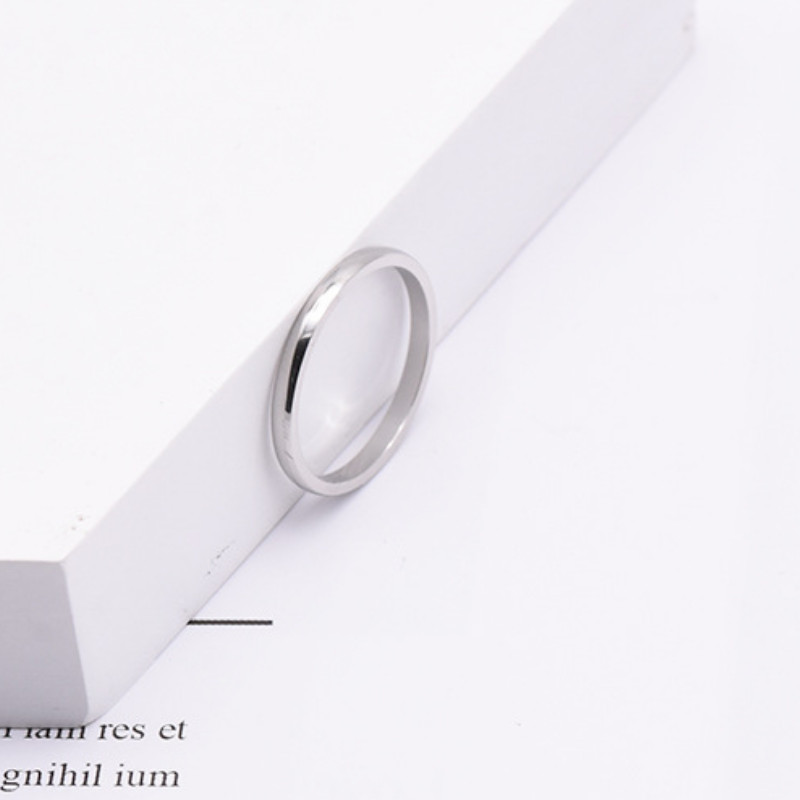 Nhẫn trơn bản 2mm titan ko đen tt 2961