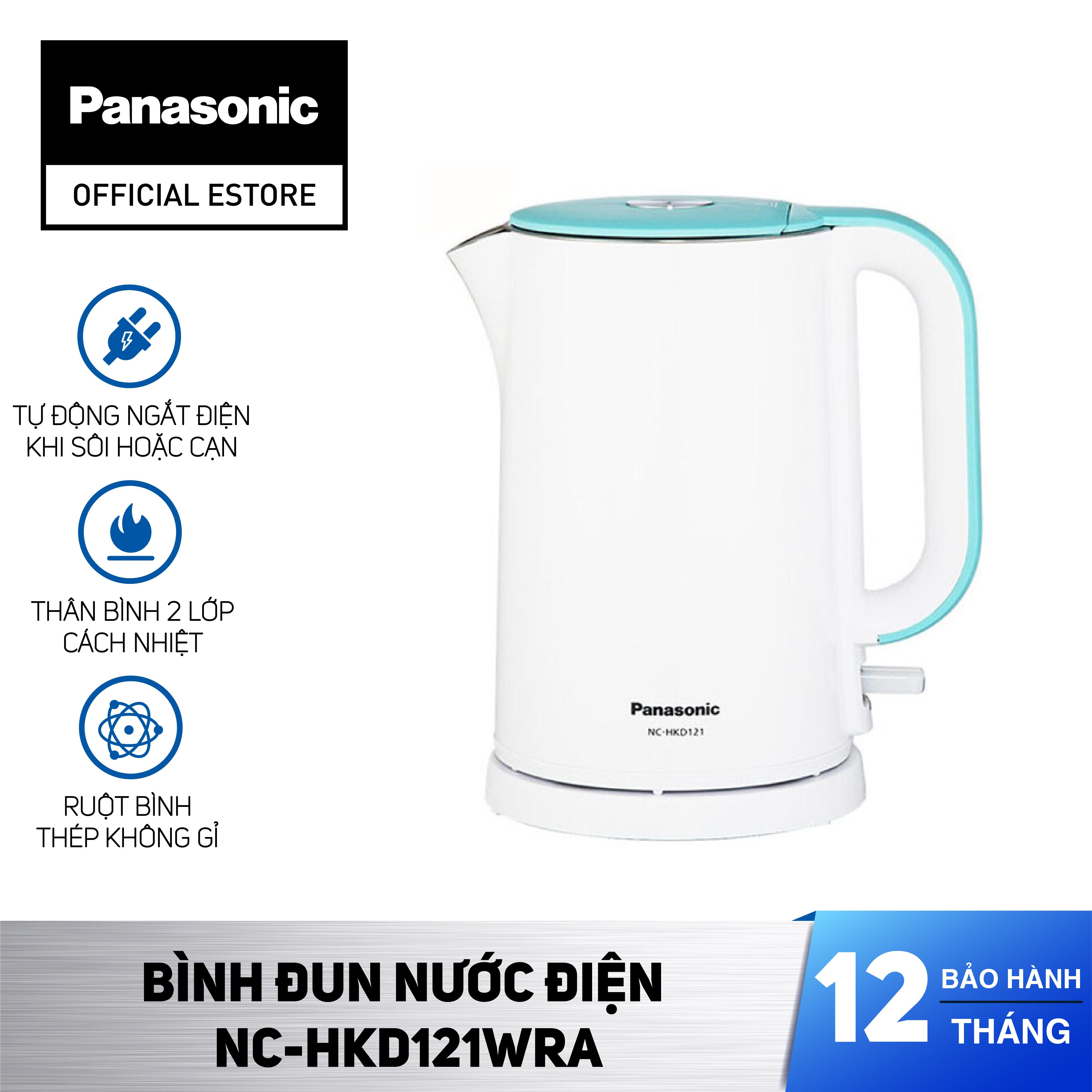 Bình đun nước bằng điện panasonic 1.2 lít nc-hkd121wra - bảo hành 12 tháng - hàng chính hãng