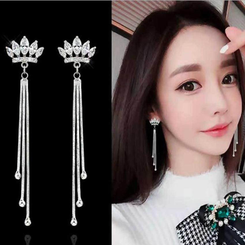 [Hoàn Tiền 15%] [Thực tế đẹp hơn ảnh] Bông tai nữ hình vương miệng phong cách Hàn Quốc sang chảnh xinh đẹp