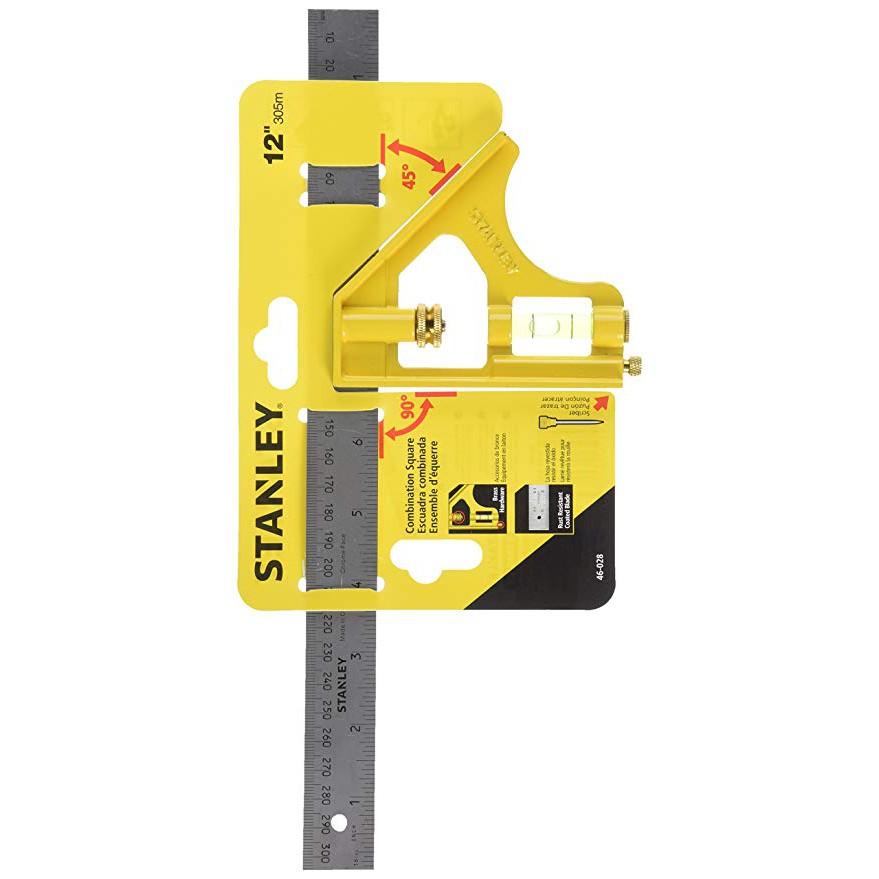 Thước ê ke thủy cán sắt stanley 46-028