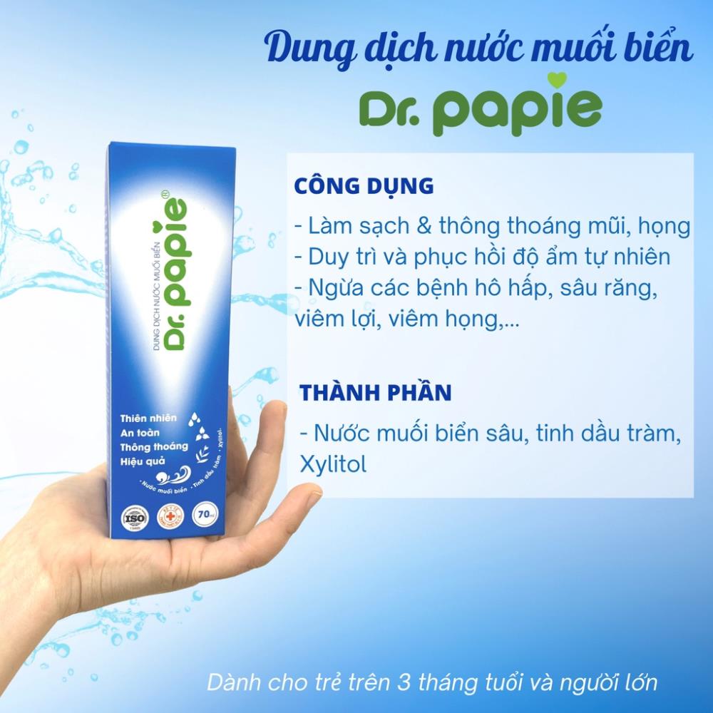 Dung dịch nước muối biển sâu dr.papie chai 70ml