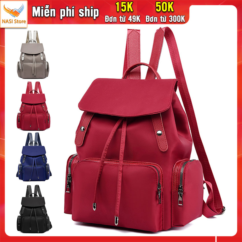 Balo nữ thời trang B1037 NASI Store vải dù chống thấm balo học sinh đi học đựng vừa A4 ba lô nữ mẫu đẹp đi chơi du lịch phong cách hàn quốc