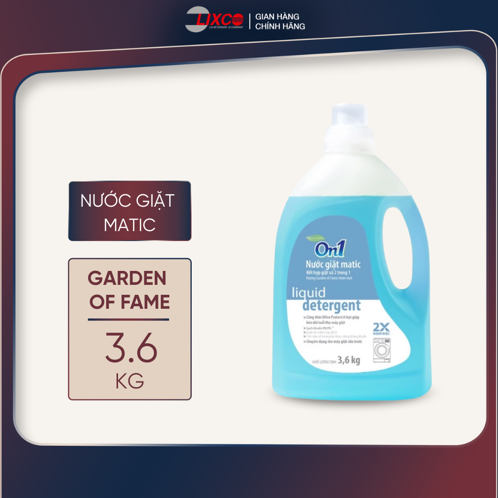 Nước giặt xả  On1 Matic hương Garden Of Fame 3.6Kg N7002 - Dành cho máy giặt cửa trước - Lixco Việt Nam
