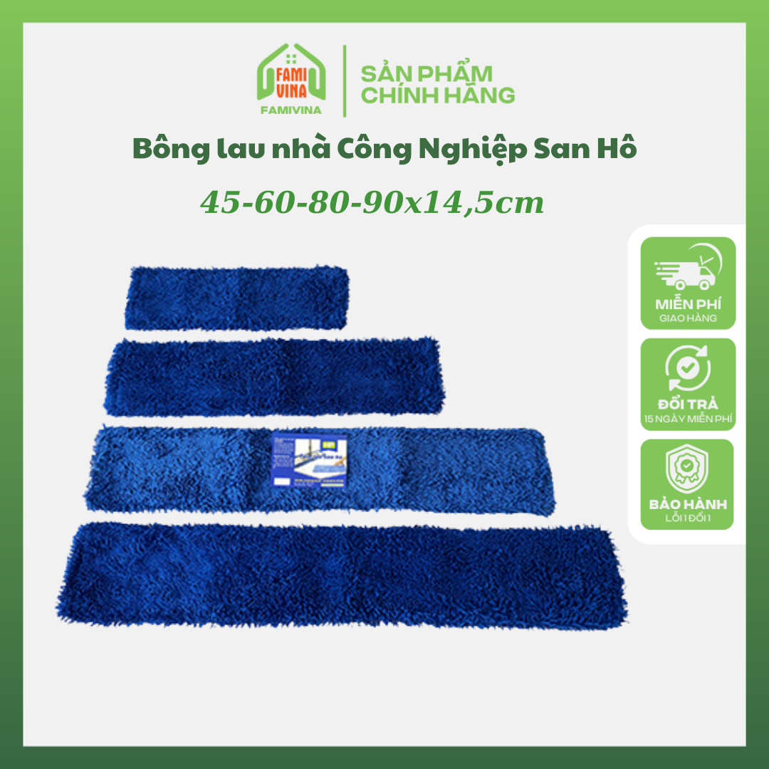 Bông lau nhà sợi san hô thay thế cây lau nhà san hô 45-60-80-90cm Tấm lau sàn nhà Microfiber thấm hút sạch bụi bẩn tiện lợi