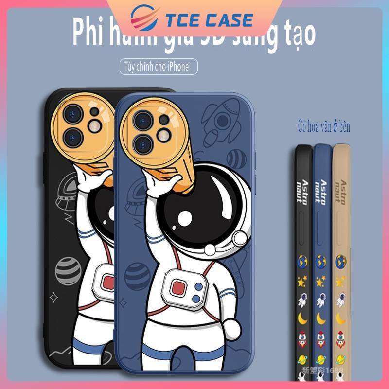 Ốp lưng iPhone Vỏ IPHONE Phim hoạt hình phi hành gia mới cạnh thẳng cho iPhone13/12promax11 / x / xs /xr/xsmax /7p /8p/ 7/8 /6/6s