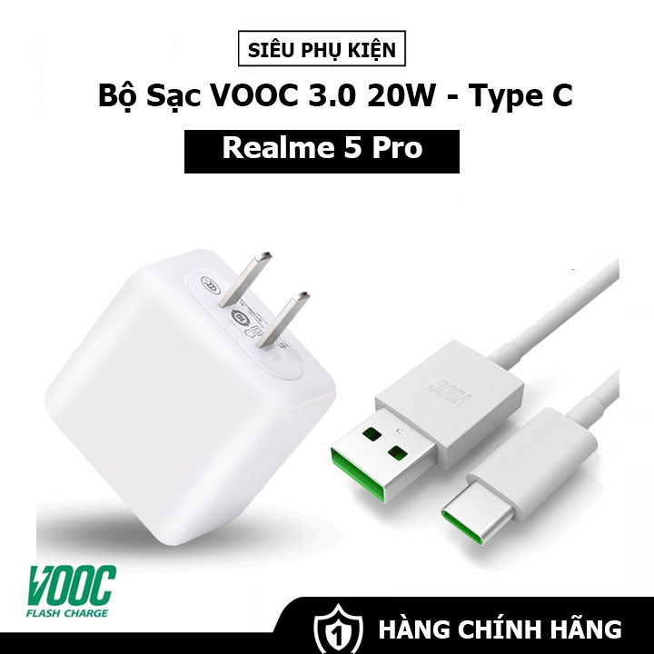Bộ Sạc Nhanh VOOC Cho Realme 5 Pro - Sạc VOOC Chính Hãng