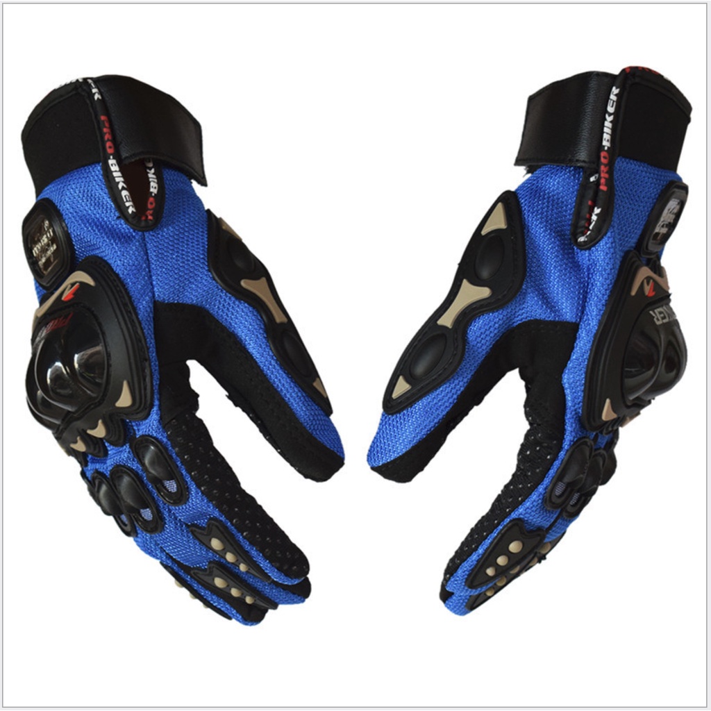 [HCM]Găng tay Full ngón Phượt Probiker Màu Xanh Thể thao lái xe vận động ngoài