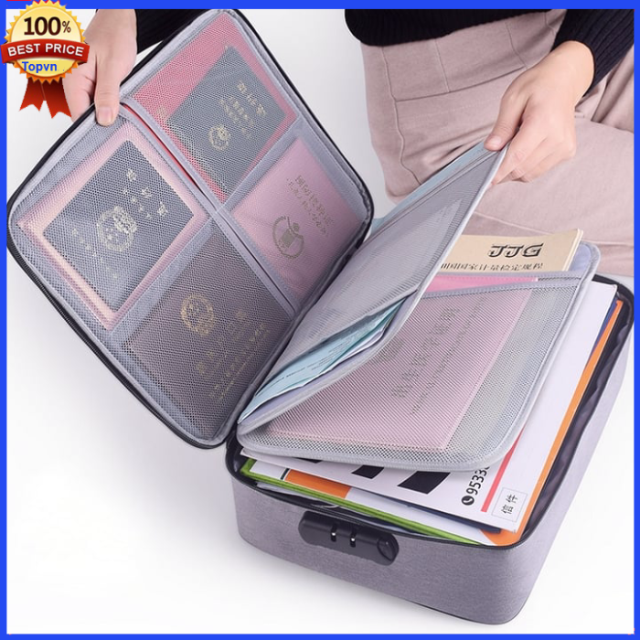 Túi chống nước đựng giấy tờ tài liệu, sức chứa lớn, có ngăn phân loại giấy tờ
