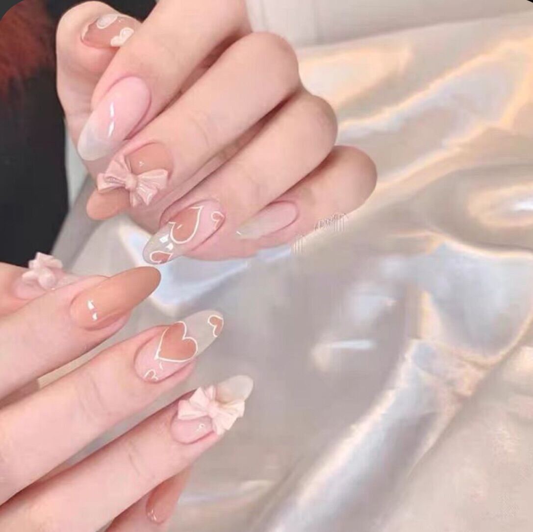 Nail box - Bộ 24 móng giả thiết kế sơn gel - kèm keo và dũa