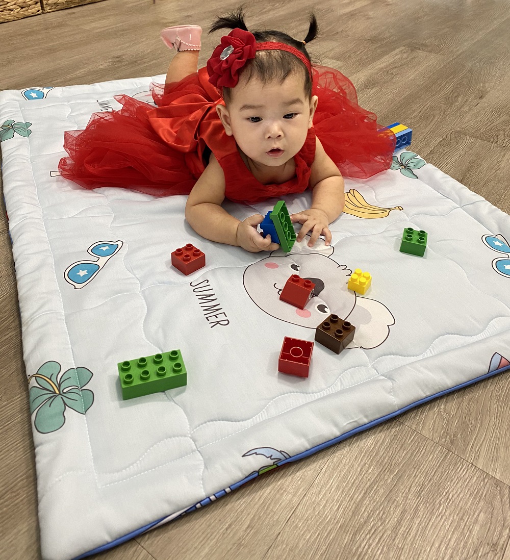 [HCM]TẤM NỆM TRẺ EM CHẤT LIỆU TENCEL HÀN QUỐC KÍCH THƯỚC 70x100