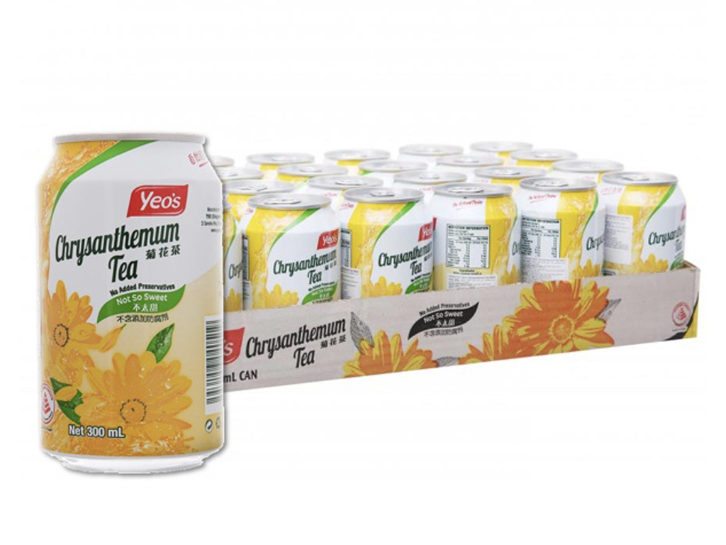 Thùng 24 lon trà hoa cúc Yeo's 300ml
