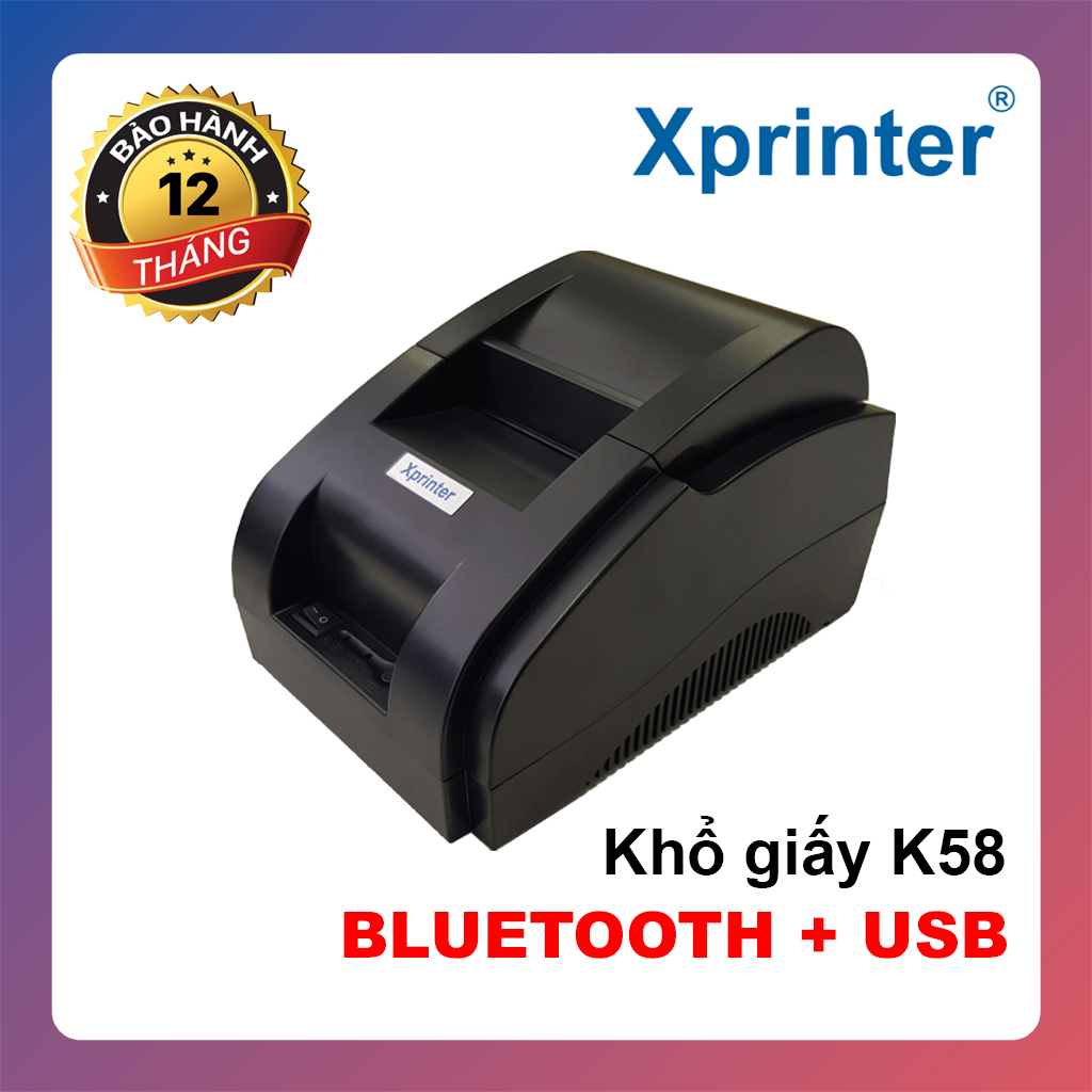 Máy In Bill Xprinter K58IIH Bluetooth + USB