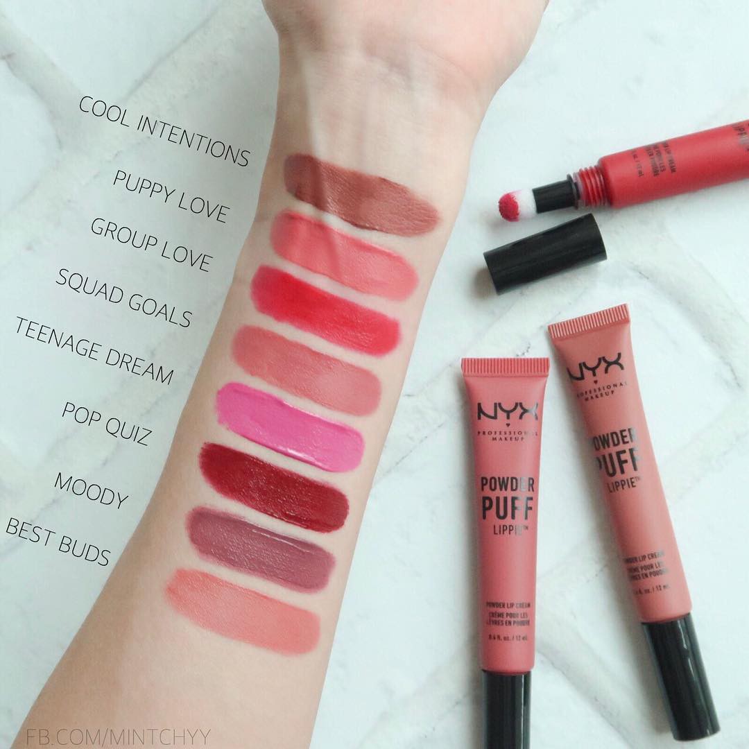 Son kem lì NYX Professional Makeup Powder Puff Lippie Powder Lip Cream