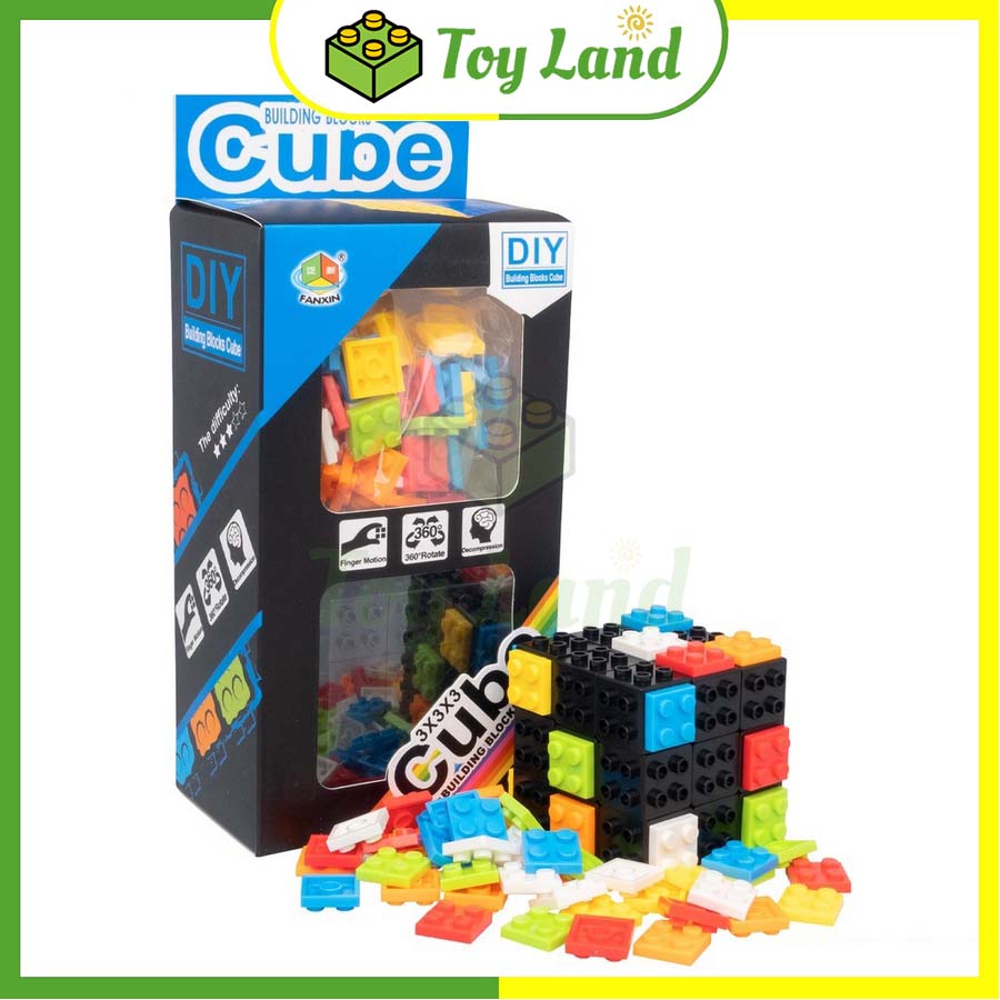 Rubik FanXin Block 3x3 DIY Rubic Biến Thể 3 Tầng Lego Lắp Ráp Đồ Chơi Trí Tuệ