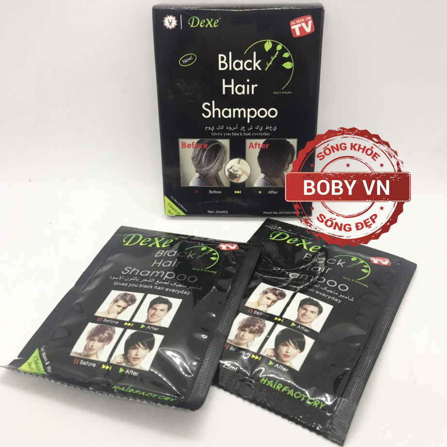 Dầu gội thảo dược đen tóc DEXE Black Hair Shampoo Anh Quốc