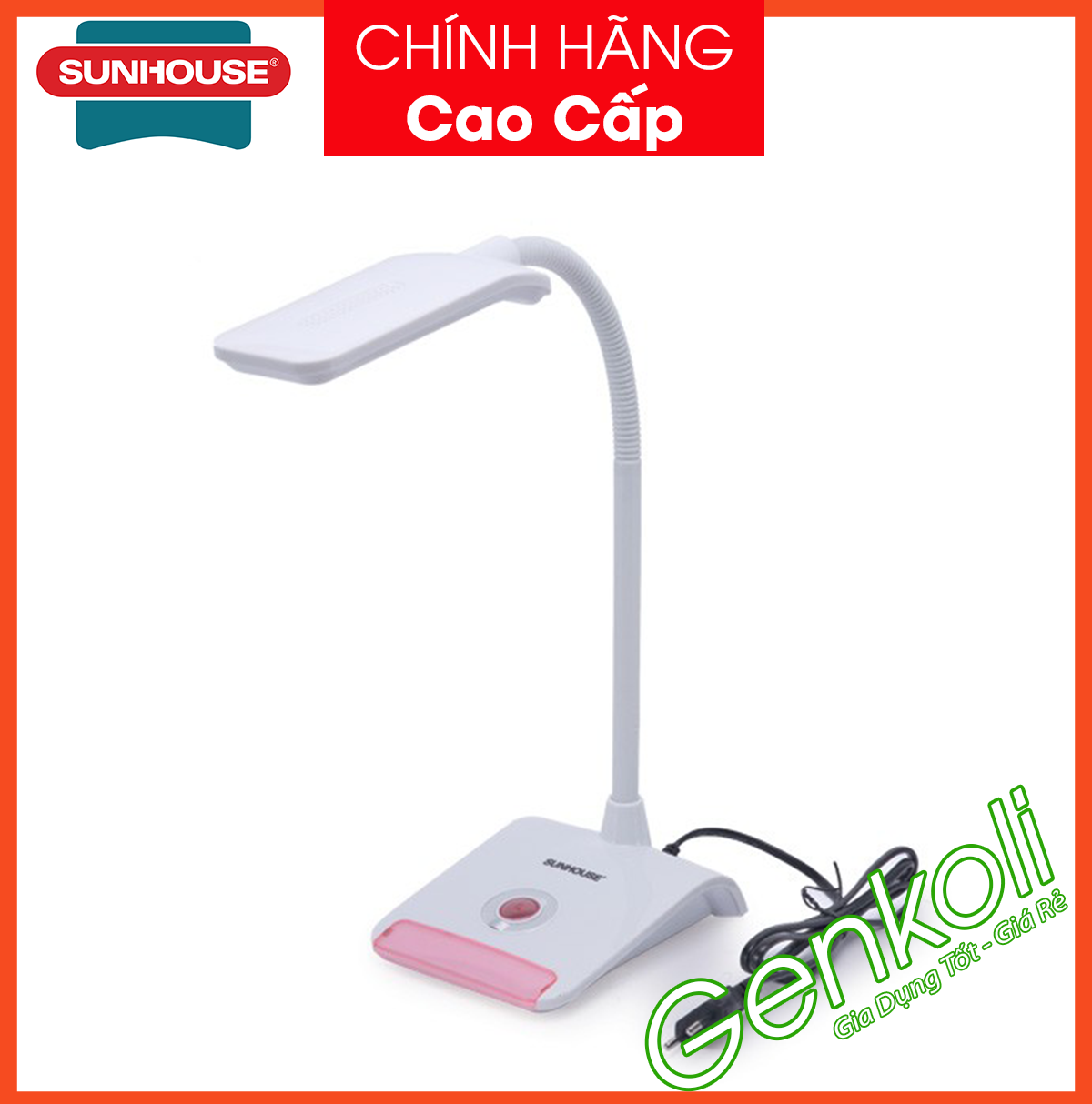 Đèn bàn làm việc Sunhouse, đèn để bàn chính hãng, cao cấp SHE-11LED - Bảo hành 1 ĐỔI 1 (KÈM BÓNG ĐÈN)