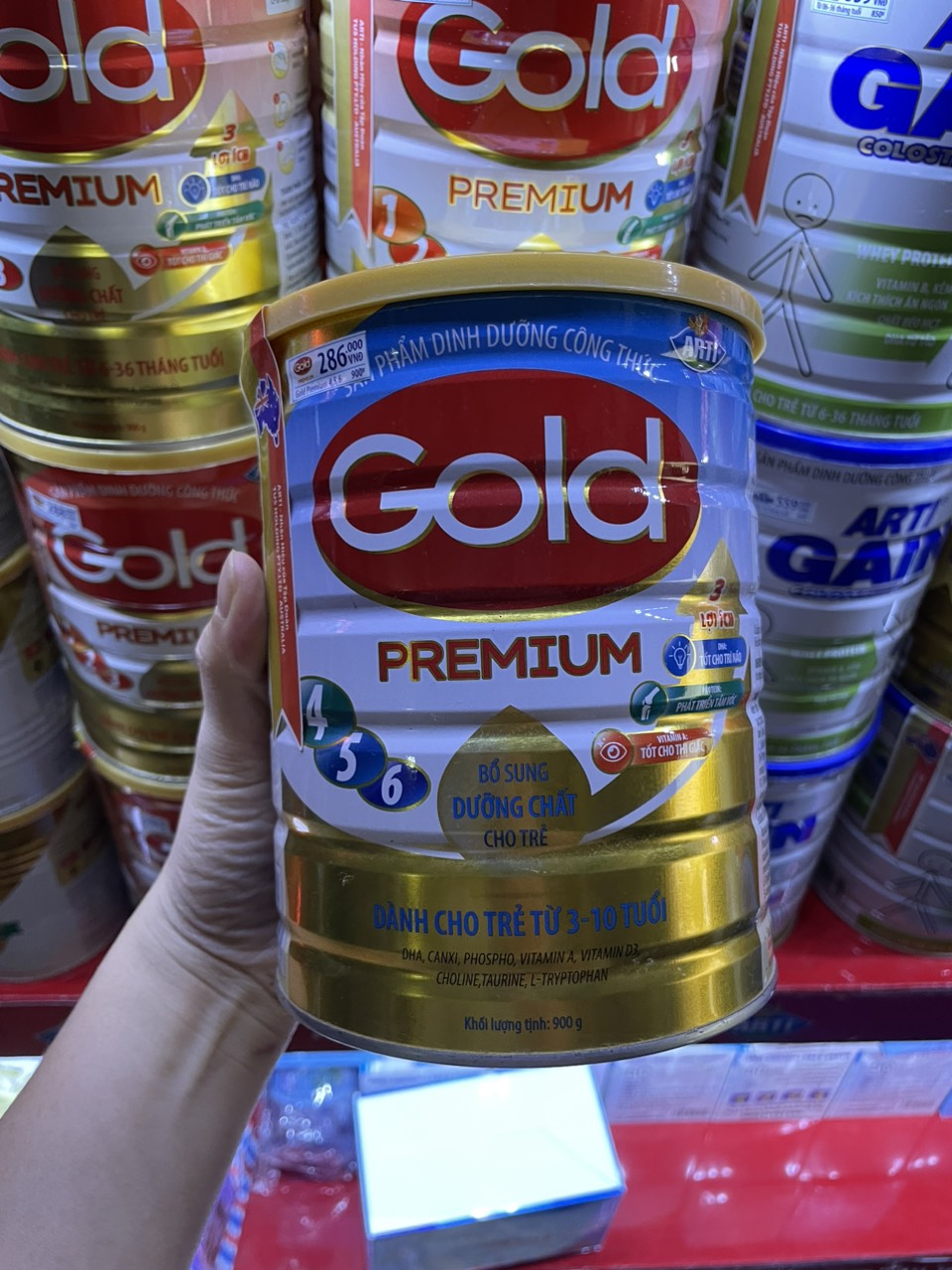 sữa bột ARTI GOLD PREMIUM 456  dành cho trẻ 3 - 10 tuổi