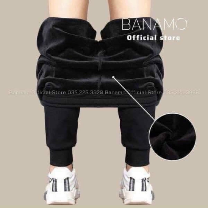 Quần nam jogger nỉ lót lông hàng dày dặn