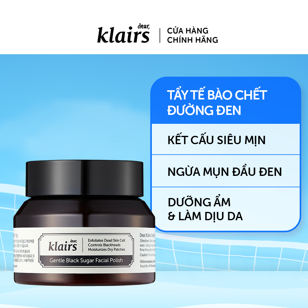 Tẩy Da Chết Klairs Gentle Black Sugar Facial Polish 110G