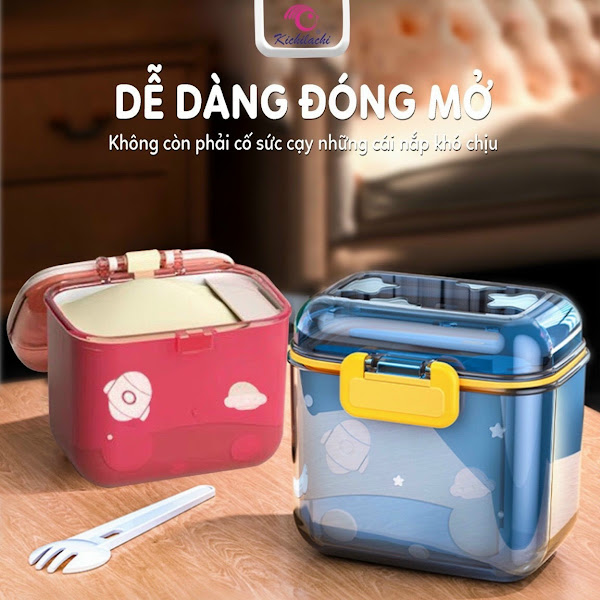 Hộp Đựng Sữa Bột Kèm Thìa Gạt Tiện Dụng Hộp Đựng Sữa Cho Bé Khi Đi Chơi Đi Du Lịch Chống Thấm Nước