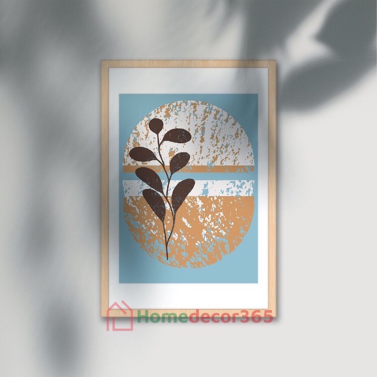 [Tặng móc treo + khung composite) Tranh Canvas treo tường decor phòng ngủ, phòng khách phong cách tối giản Size bé 20x30cm