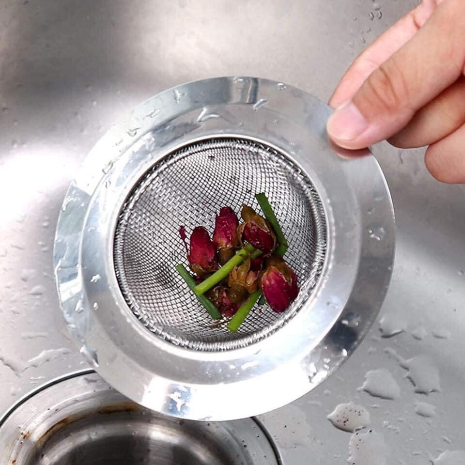 Dụng Cụ Lọc Rác Bồn Rửa Chén Mắt Lưới Inox Rổ Lọc,Cống Thoát Nước Bồn Rửa Nhà Bếp Lọc Rác Lưới Chậu Rửa Rau Chậu Inox Lồng Sàn Cống Tóc Chống Chặn Artifact Nâng Cấp Phiên Bản Dày Hơn + Kết Hợp Mới Của Nắp Khử Mùi, Thoát Nước Nhanh Và Lọc Mạnh