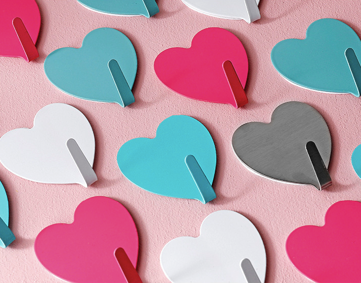 Móc Treo Đồ Thép Không Rỉ Hình Trái Tim H074