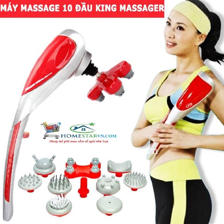 [HCM]Máy Massage Cầm Tay 10 Đầu King Massager Korea