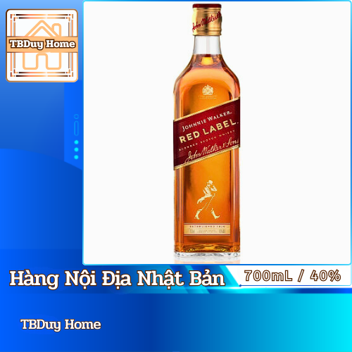 Nước Uống JOHNNIE WALKER RED LABEL WHISKY Scotland 700mL/không hộp