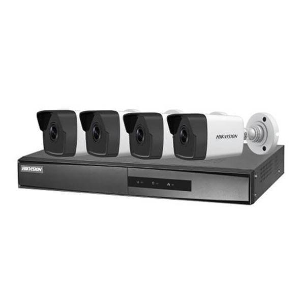 Bộ kit camera ip poe hikvison 2mp full hd - nk42e0h-l gồm: 4 camera thân + 1 đầu ghi nvr