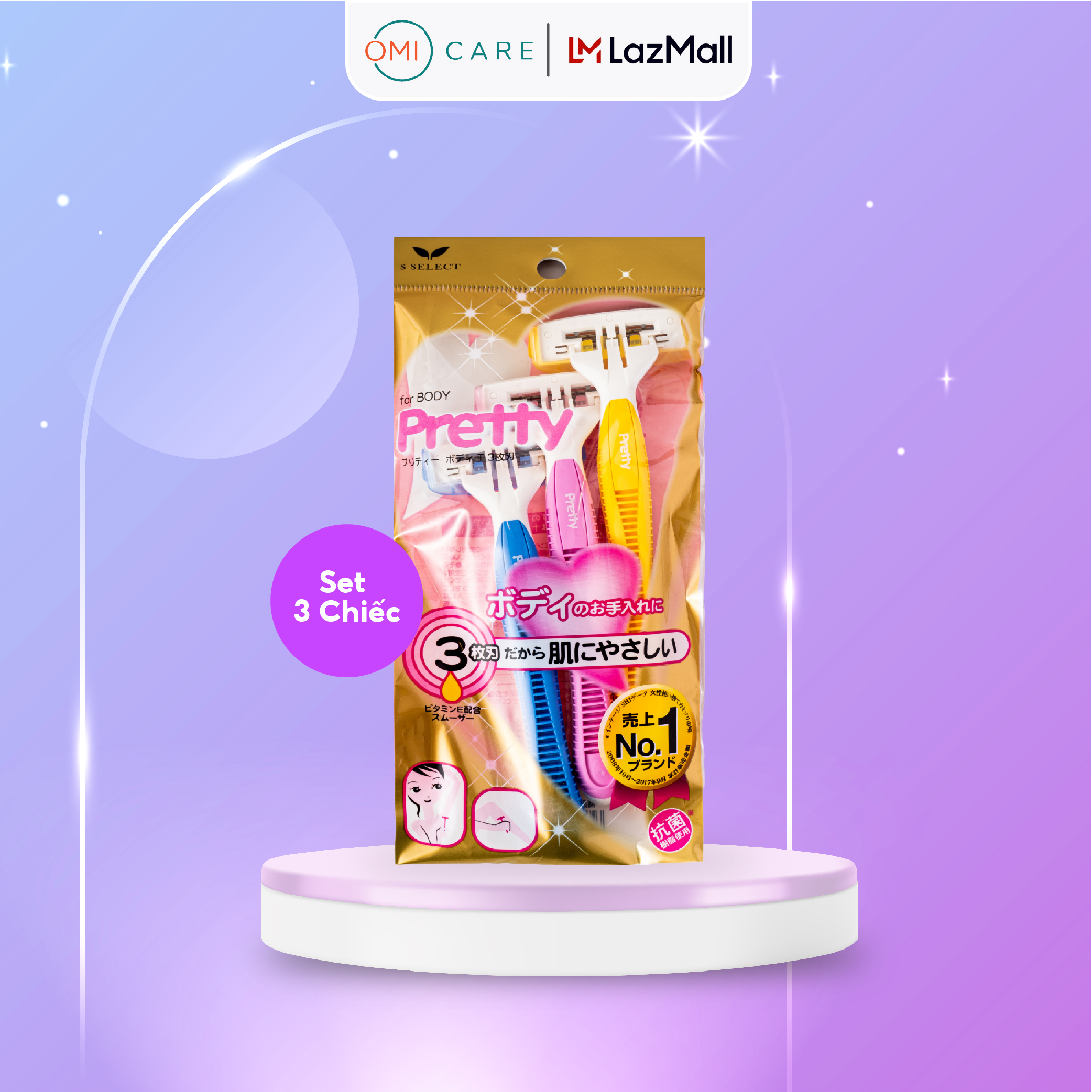 Dao Cạo Lông Toàn Thân S Select Nhật Bản (3 Chiếc/Gói)