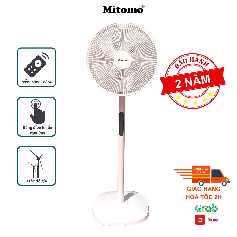 Quạt Cây Đứng Mitomo FCE-40AE có điều khiển từ xa, hẹn giờ - Bảo hành 2 năm