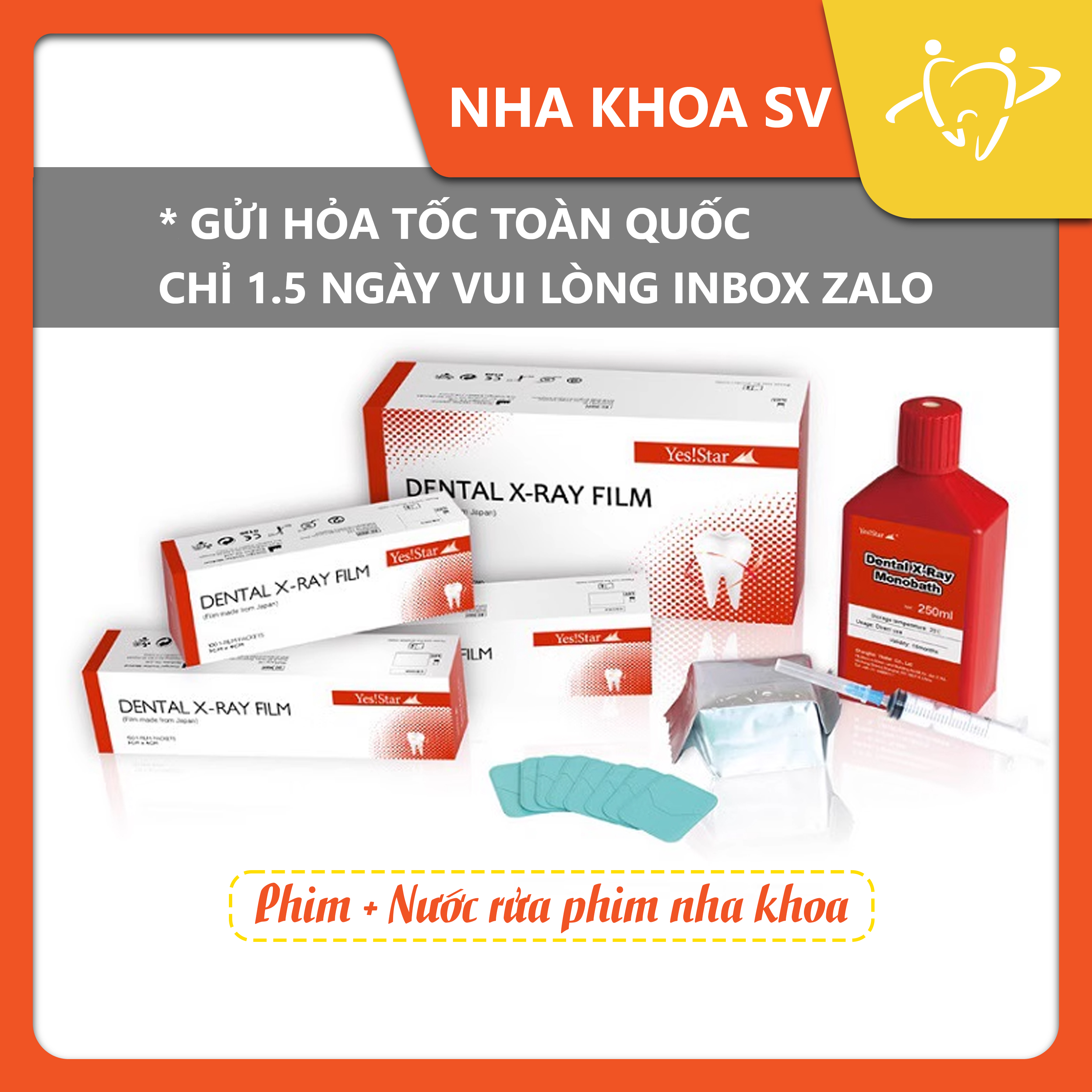 Phim và nước rửa phim nha khoa
