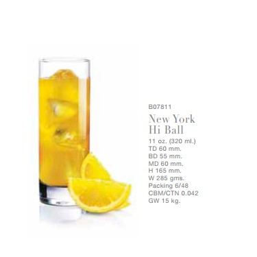 Bộ 6 cốc thủy tinh new york ocean – b07811 – 320ml