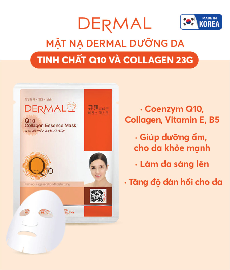 Mặt nạ dưỡng da tinh chất Q10 Dermal