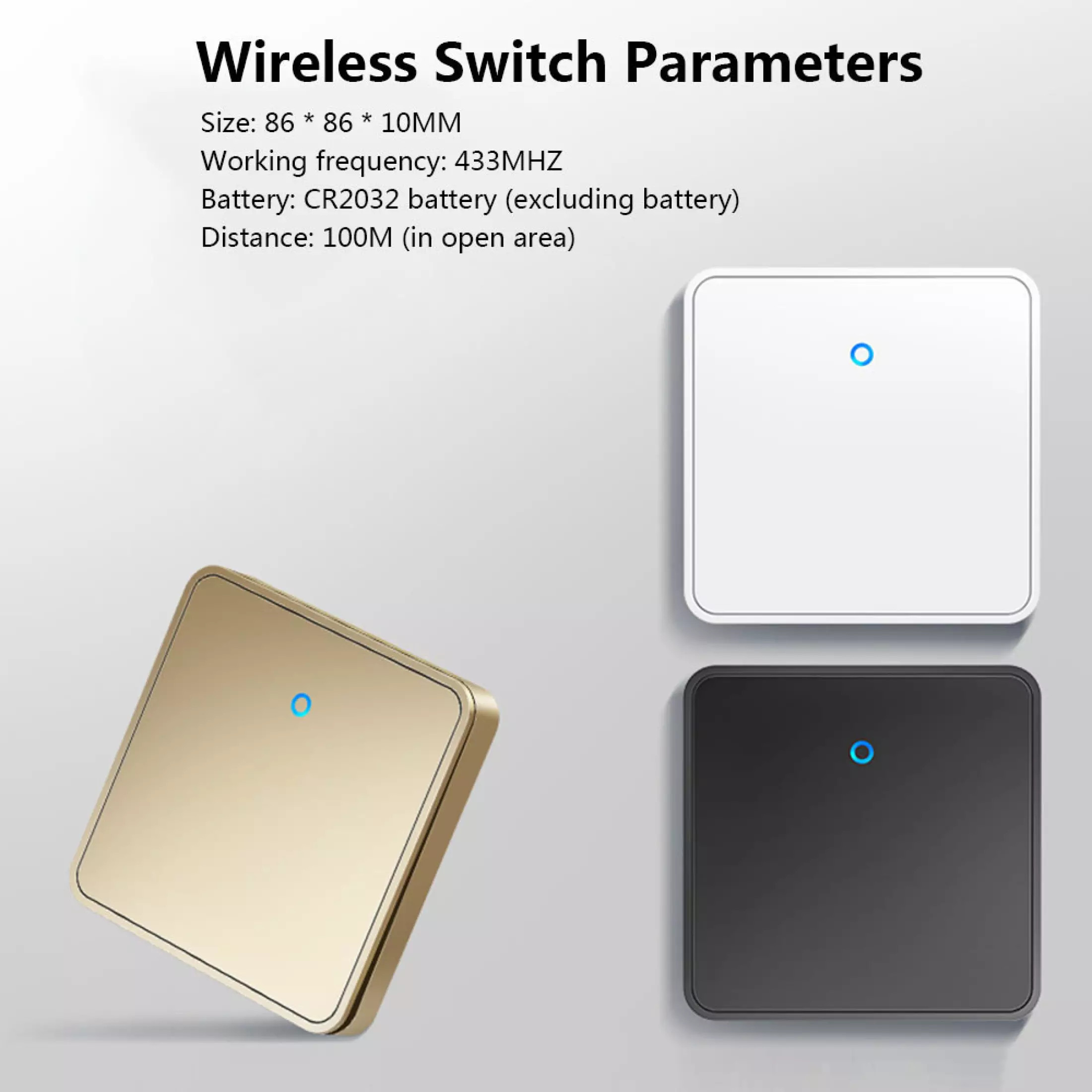 Công tắc điều khiển thiết bị không dây thông minh 2 trong 1: sử dụng app smart life/ tuya và remote rf 433mhz. công tắc nút nhấn điều khiển từ xa gắn tường phát sóng rf 433mhz.