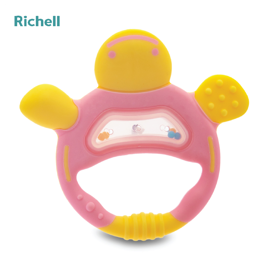 Xúc xắc gặm nướu tròn richell con rùa