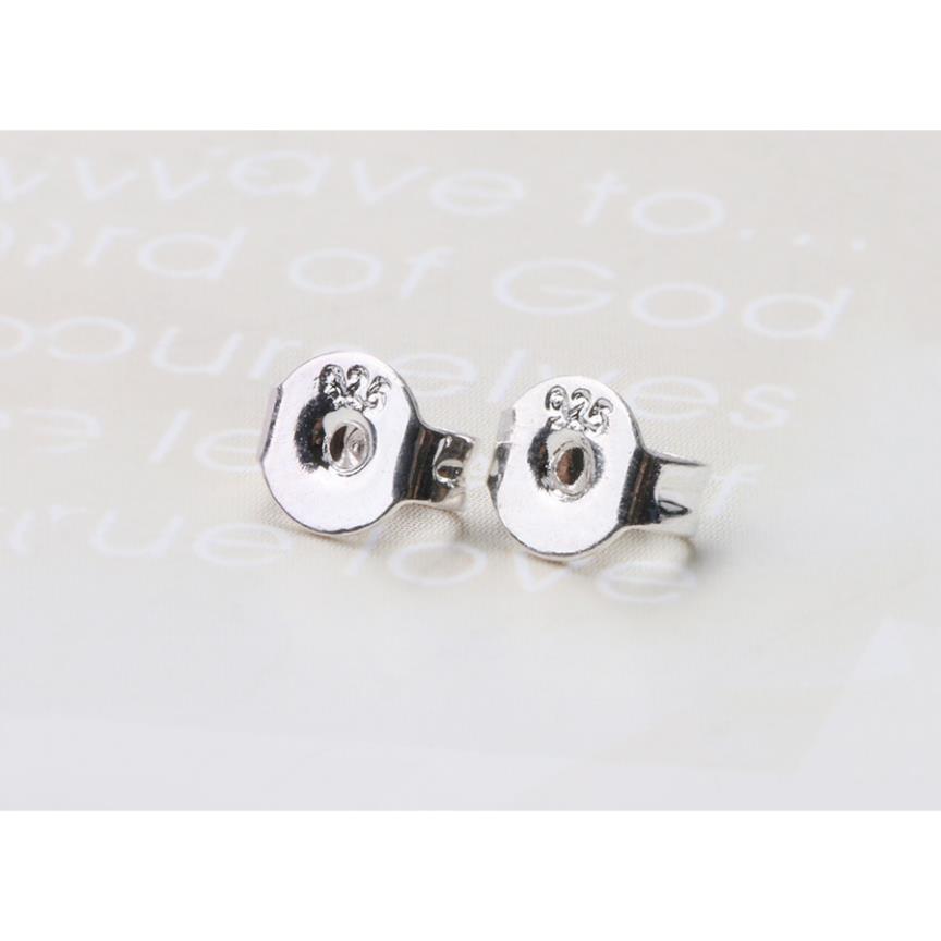 Chốt nhựa Bông tai titan nữ chuôi bạc 925 CiCi Accessories