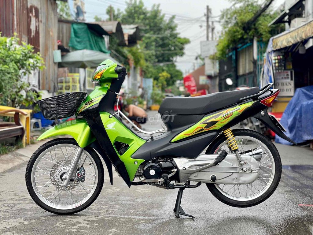 Tem wave s 110 xanh đen cực chất dán xe đen-xanh