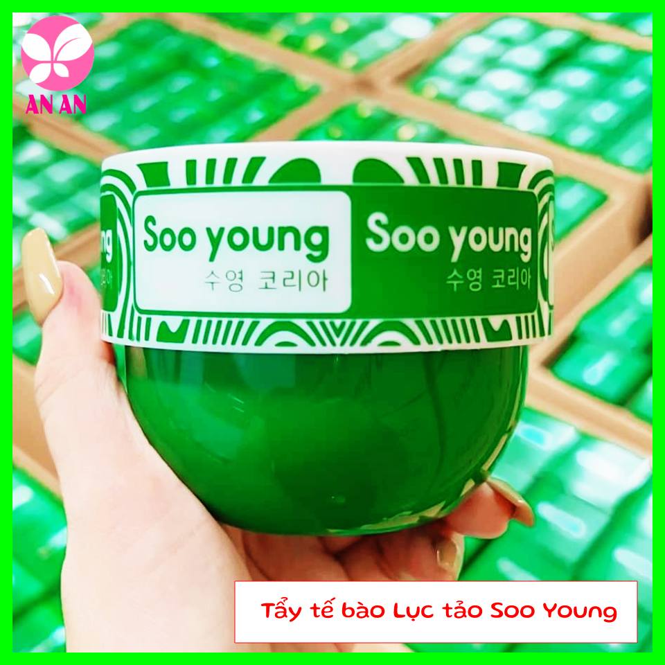 Tẩy tế bào chết lục tảo soo young- face & body - tẩy kỳ lục tảo 250gr - hàng chính hãng