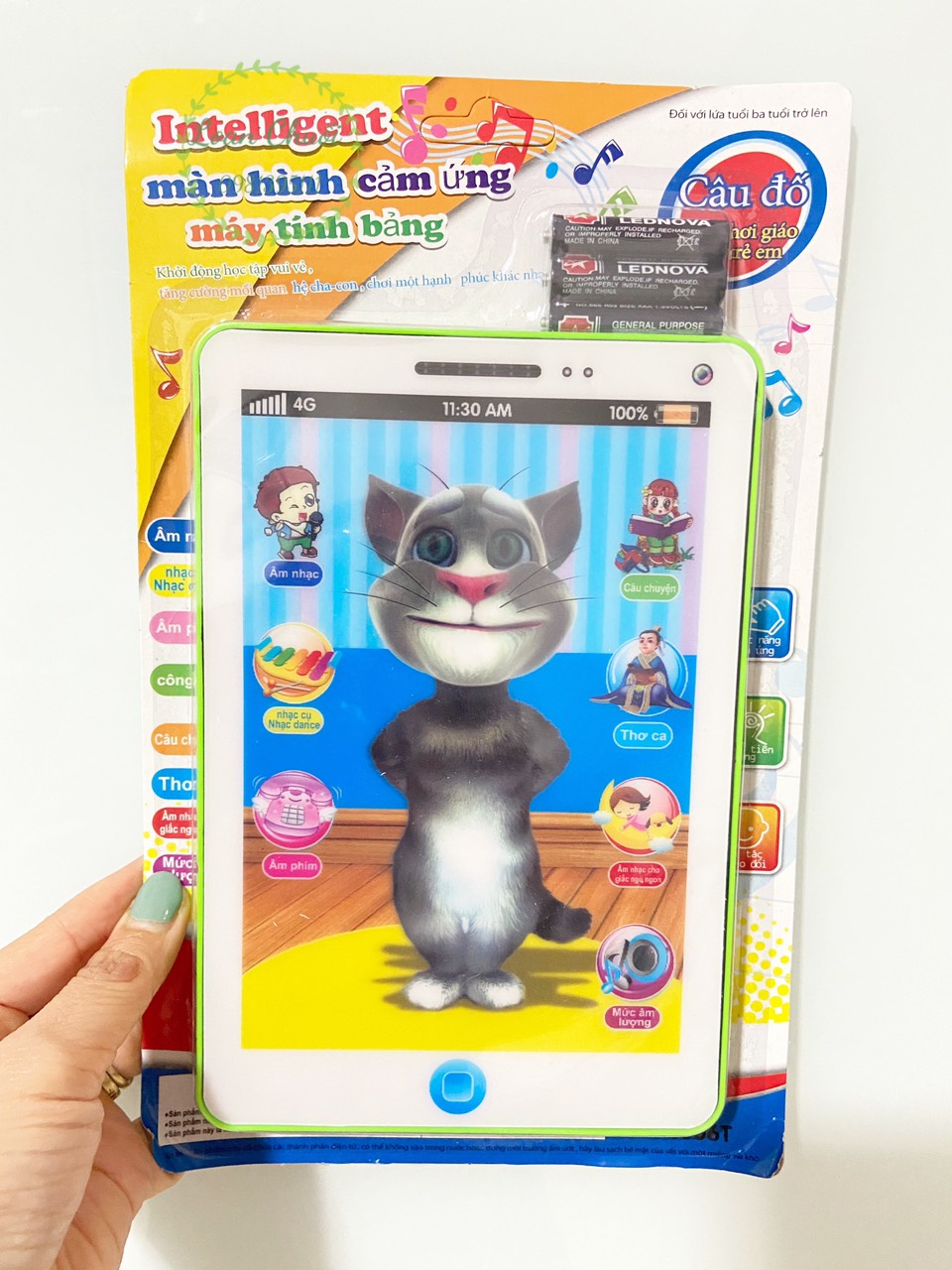 Ipad cảm ứng mèo tôm tiếng việt cho bé
