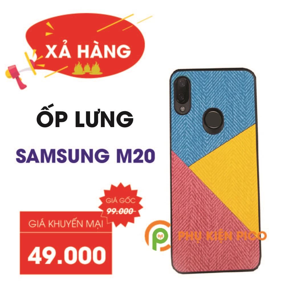 Ốp lưng Samsung M20 vải da cao cấp - ốp lưng Samsung Galaxy M20 chống sốc bảo vệ camera