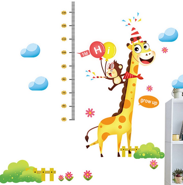 Decal đo chiều cao cho bé Grow up