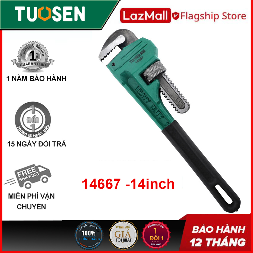 Mỏ Lết 14inch Sửa Ống Nước TUOSEN - kìm nước chuyên dụng cho ae thợ sửa chữa - mỏ lết răng 14inch Tuosen