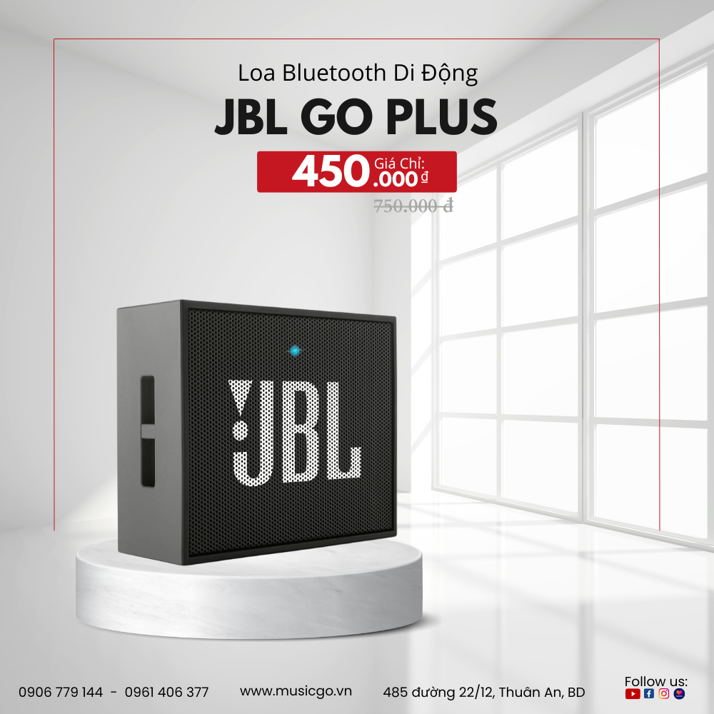 Loa bluetooth jbl go plus | bảo hành 1 tháng | bluetooth 4.1 | dung lượng pin 730 mah
