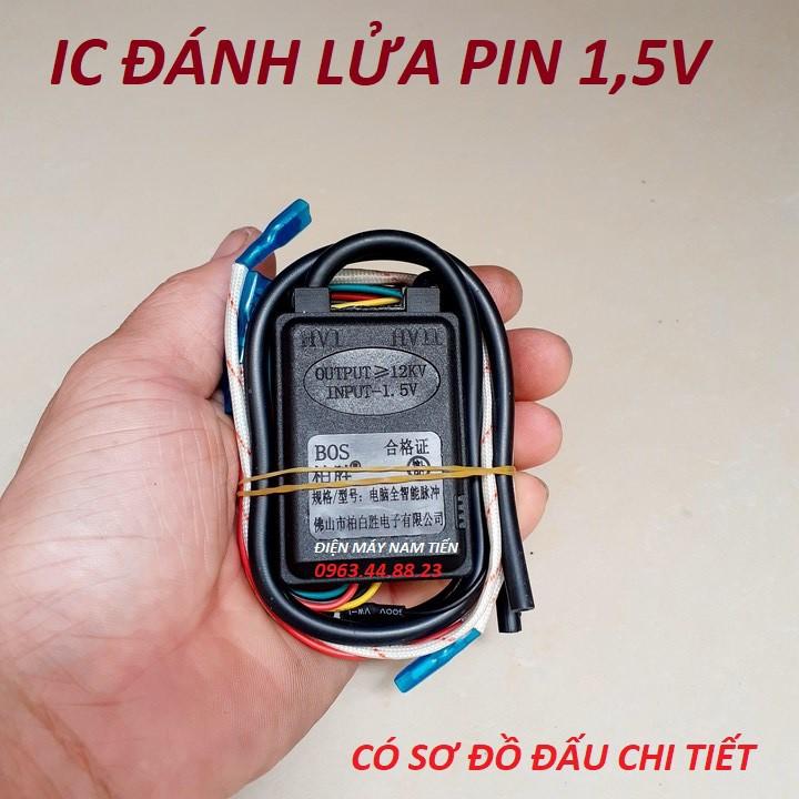 Bộ 1 IC 2 lò điện tử đánh tia lửa điện bếp gas âm đa năng Ic đánh lửa bếp ga 2 lò 15v Ic đánh lửa Ic đánh lửa bếp gas