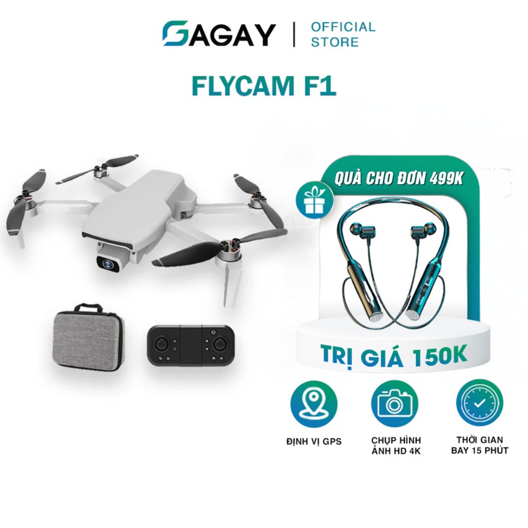 Flycam Máy Bay Điều Khiển Từ Xa Flycam Mini F1 Động Cơ Không Chổi Than, Camera Sắc Nét, Dung Lượng Pin Siêu Lớn GAGAY