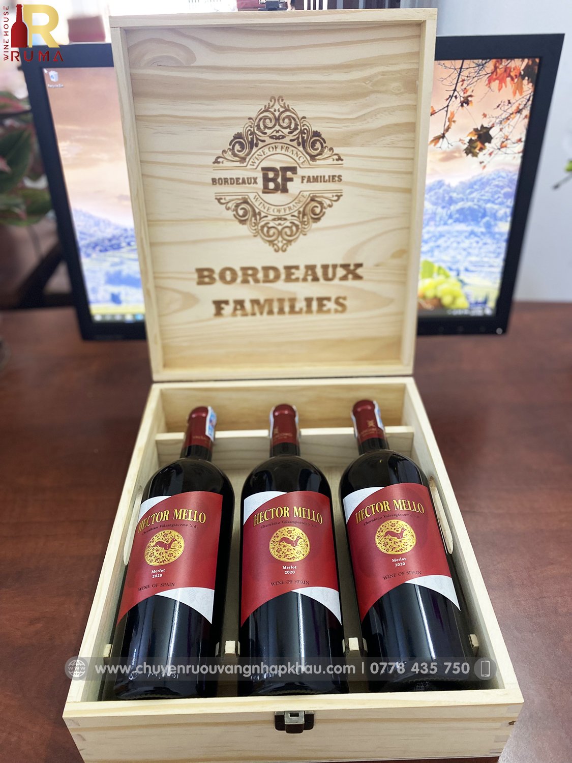 Vang tây ban nha hector mello merlot 750 ml