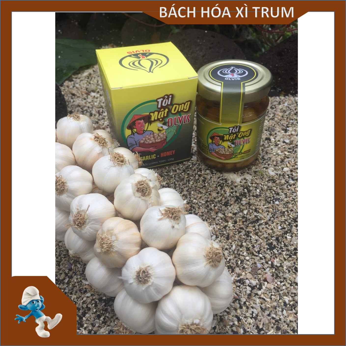 [HCM]Tỏi OLVIS Lý Sơn Ngâm Mật Ong Hũ 120g